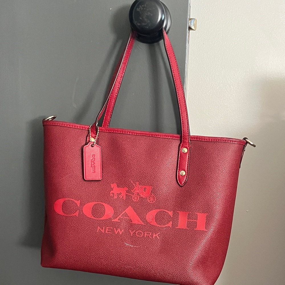 Coach Cherry Red Tote Bag